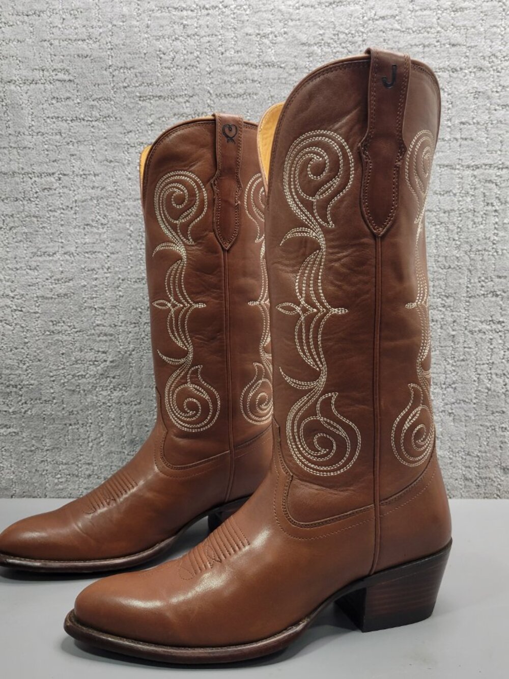 Tecovas The Jane Women's Size US 8.5B Saddle Cowhide Cowgirl 14" Boots. - Picture 8 of 11